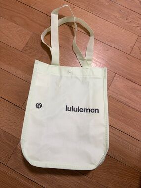 Lululemon Light Yellow Canvas Tote